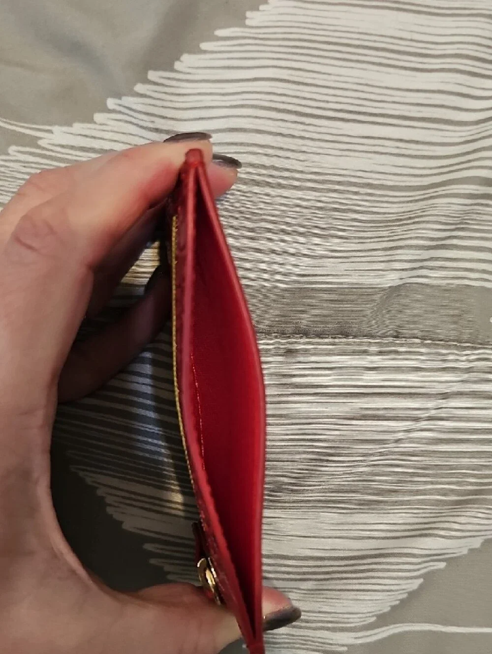B-Low The Belt Red Croc-Embossed Card Holder